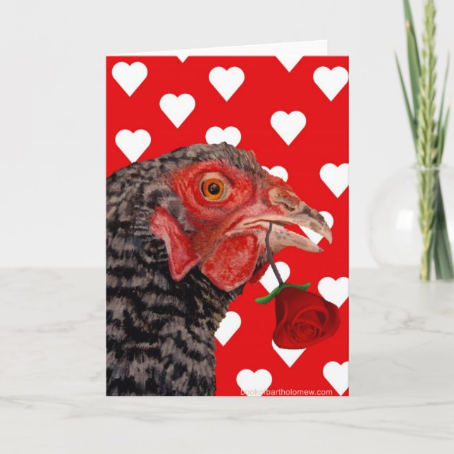 Cartes Pour Fêtes Annuelles Poulet Heureuse Sainte-Valentin (Devant)
