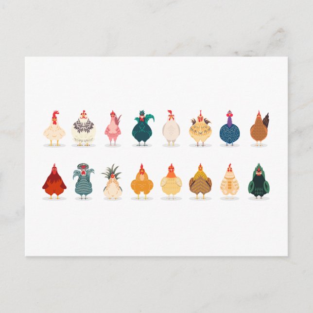 Cartes Pour Fêtes Annuelles Poulet mou (Devant)