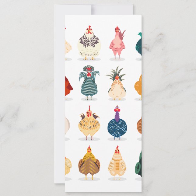 Cartes Pour Fêtes Annuelles Poulet mou (Devant)