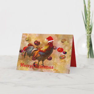 Cartes Pour Fêtes Annuelles Poulets de Noël