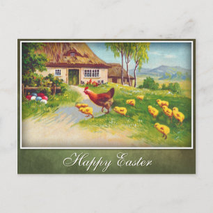 Cartes Pour Fêtes Annuelles Poulets et oeufs de Pâques