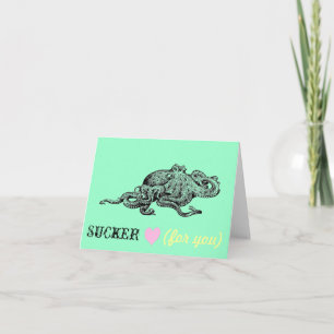 Cartes Pour Fêtes Annuelles Poulpe Valentine