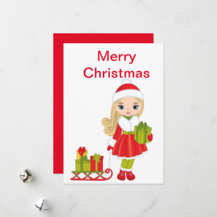 Cartes Pour Fêtes Annuelles Poupée de Noël avec manche