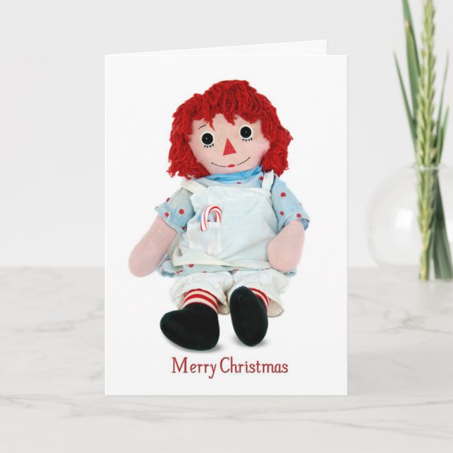 Cartes Pour Fêtes Annuelles Poupée de sac de Noël (Devant)
