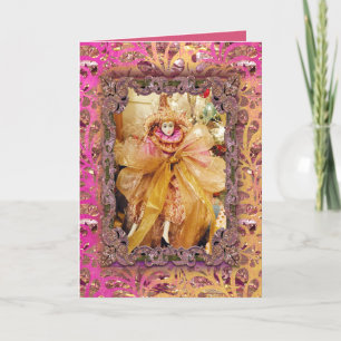 Cartes Pour Fêtes Annuelles Poupée magique et Bow Noël victorien