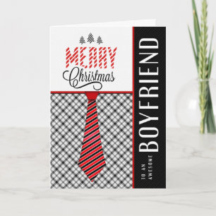 Cartes Pour Fêtes Annuelles pour ami garçon Joyeux Noël Masculine Necktie