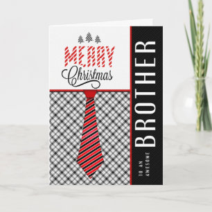 Cartes Pour Fêtes Annuelles pour Brother Merry Christmas Masculine Necktie