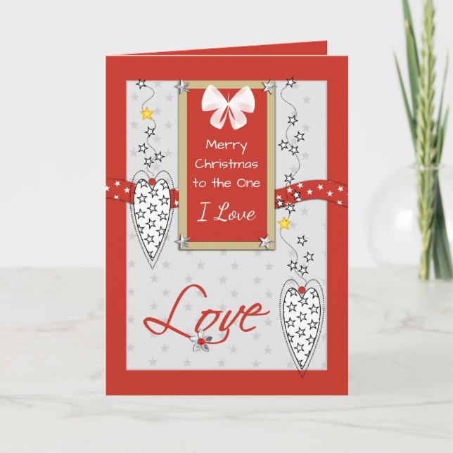Cartes Pour Fêtes Annuelles Pour celui que j'aime à Noël (Devant)