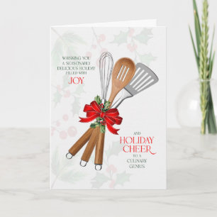 Cartes Pour Fêtes Annuelles pour Chef Délicieusement Saisonnière Joie Culinair