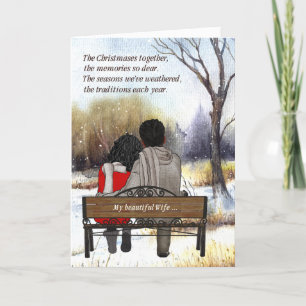Cartes Pour Fêtes Annuelles pour Femme Jeune Africain Américain Couple