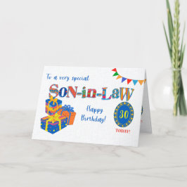 Cartes Pour Fêtes Annuelles Pour Fils en droit âge personnalisé Cadeaux d'anni