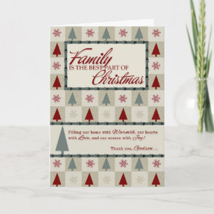 Cartes Pour Fêtes Annuelles pour Godson Holiday Arbre de Noël Thème Rétro