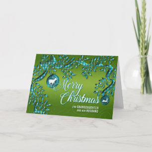 Cartes Pour Fêtes Annuelles pour Grandgirl et Mari Green et Turquoise