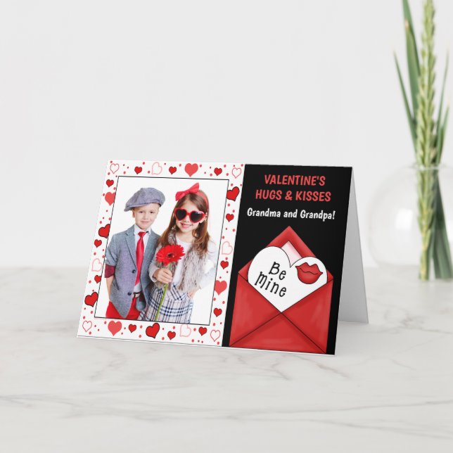 Cartes Pour Fêtes Annuelles pour grands-parents Saint-Valentin petits-enfants  (Devant)