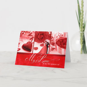 Cartes Pour Fêtes Annuelles pour la 1ère Saint-Valentin romantique de la Femme