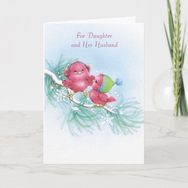 Cartes Pour Fêtes Annuelles Pour la fille et son mari (Devant)