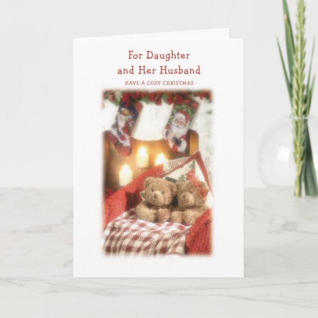 Cartes Pour Fêtes Annuelles Pour la fille et son mari (Devant)