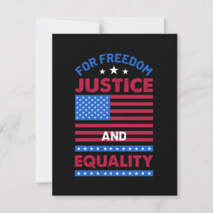Cartes Pour Fêtes Annuelles Pour la liberté, la justice et l'égalité