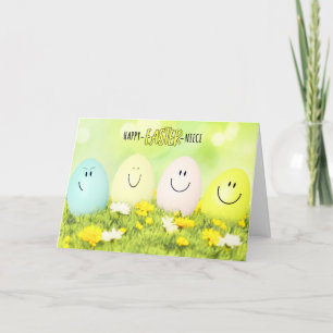 Cartes Pour Fêtes Annuelles pour la nièce souriante OEufs de Pâques
