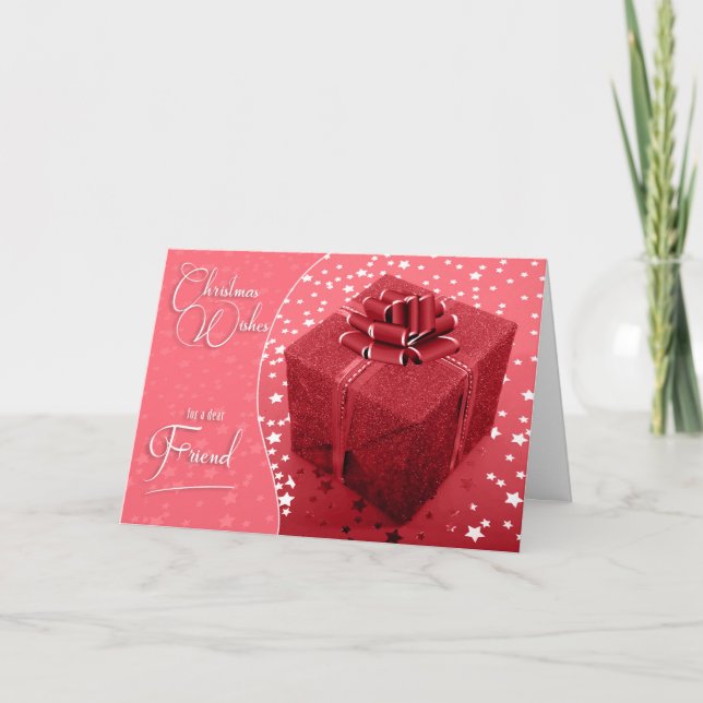 Cartes Pour Fêtes Annuelles Pour l'ami Feminine Noël nuances de rose (Devant)