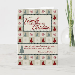 Cartes Pour Fêtes Annuelles pour le Motif de l'arbre généalogique Brother Retr