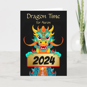 Cartes Pour Fêtes Annuelles Pour le Nouvel An Chinois Nephew du Dragon