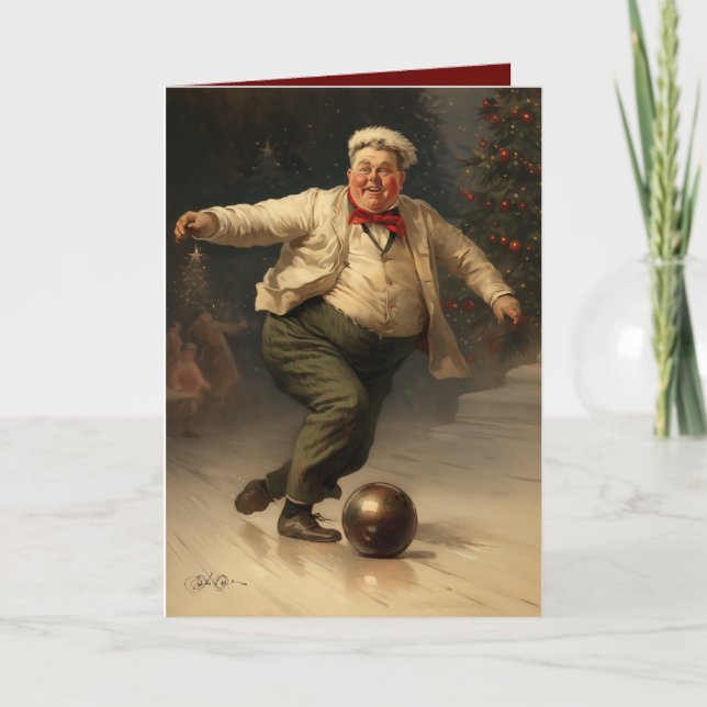 Cartes Pour Fêtes Annuelles Pour les Bowlers (Devant)