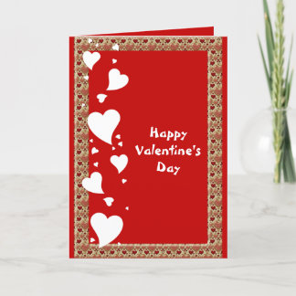 Cartes Pour Fêtes Annuelles Pour lui Valentine's Day Hearts Red Romantic Custo
