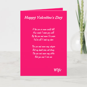 Cartes Pour Fêtes Annuelles pour ma femme le jour de la Saint-Valentin