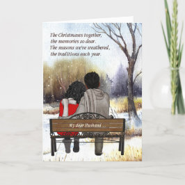 Cartes Pour Fêtes Annuelles pour mari jeune couple afro-américain
