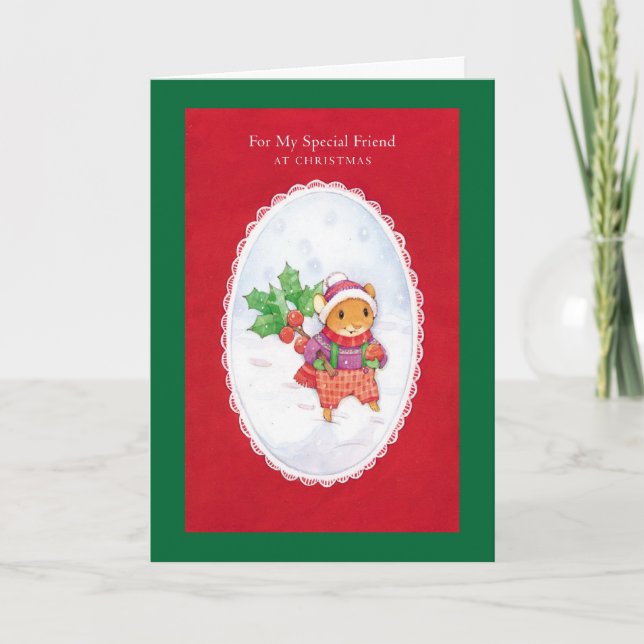 Cartes Pour Fêtes Annuelles Pour Mon Ami Spécial À Noël (Devant)