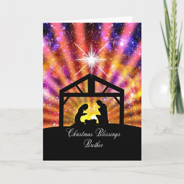 Cartes Pour Fêtes Annuelles Pour mon frère, Noël (Devant)
