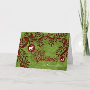 Cartes Pour Fêtes Annuelles pour Niece et son mari Reindeer de Noël