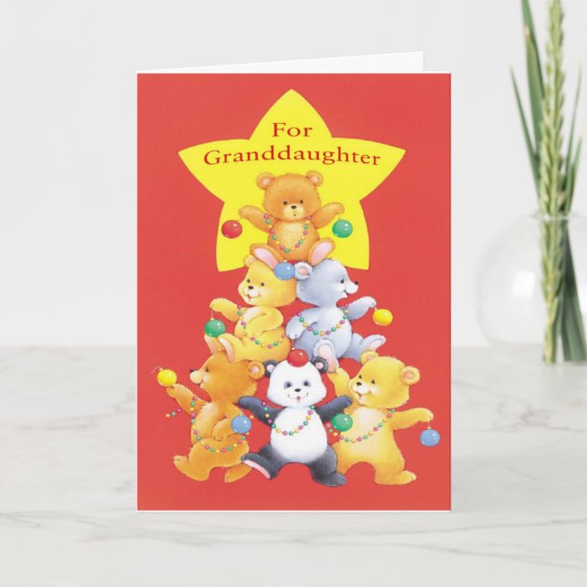 Cartes Pour Fêtes Annuelles Pour Petite-fille (Devant)