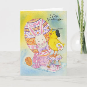 Cartes Pour Fêtes Annuelles Pour Petite-fille Joyeux bébé de Pâques poussin