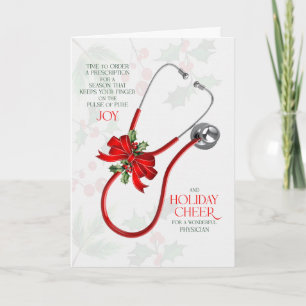Cartes Pour Fêtes Annuelles pour stéthoscope de docteur Joie et bonne humeur