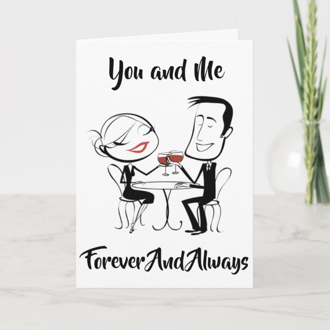 CARTES POUR FÊTES ANNUELLES ***POUR TOUJOURS ET TOUJOURS**** VOUS ET MOI (Devant)