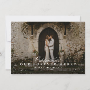 Cartes Pour Fêtes Annuelles Pour toujours joyeux photo horizontale nouvellemen
