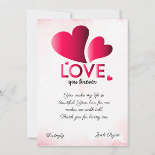 Cartes Pour Fêtes Annuelles pour toujours, mon amour DO-IT-YOURSELF