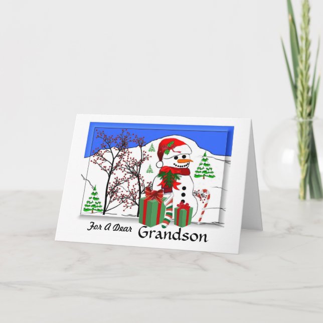 Cartes Pour Fêtes Annuelles Pour Un Cher Petit-Fils (Devant)