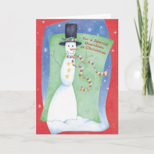 Cartes Pour Fêtes Annuelles Pour un petit-fils spécial à Noël