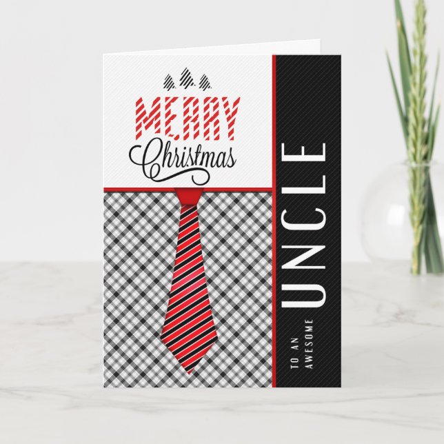 Cartes Pour Fêtes Annuelles pour Uncle Merry Christmas Masculine Necktie (Devant)