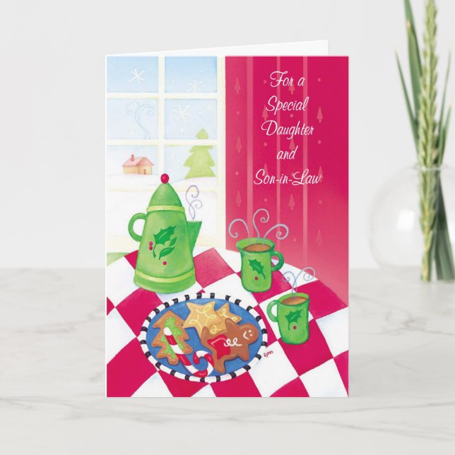 Cartes Pour Fêtes Annuelles Pour une fille et un beau-fils spéciaux (Devant)