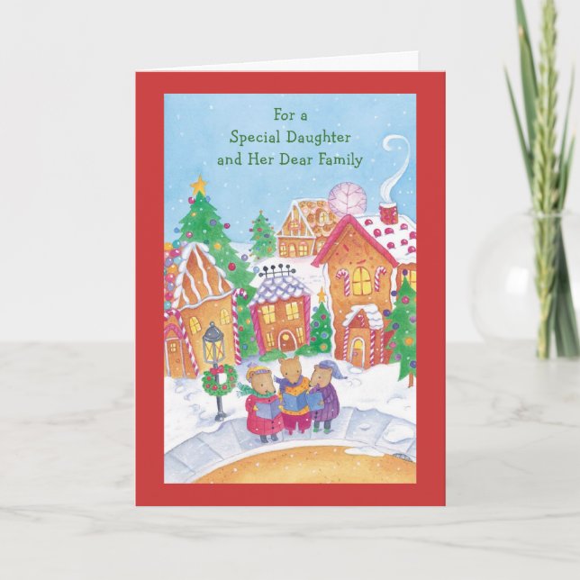 Cartes Pour Fêtes Annuelles Pour une fille spéciale et sa chère famille (Devant)