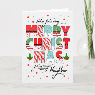 Cartes Pour Fêtes Annuelles pour Voisin Joyeux Noël Décoré