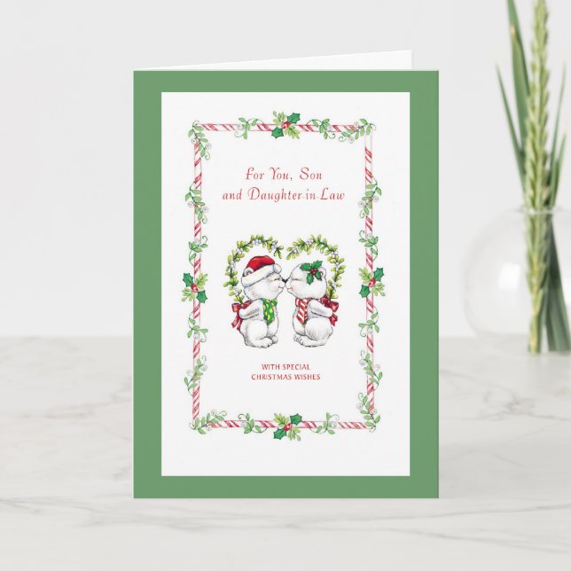Cartes Pour Fêtes Annuelles Pour vous, fils et fille en droit (Devant)