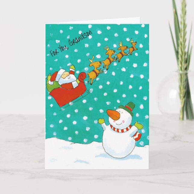 Cartes Pour Fêtes Annuelles Pour vous petit-fils (Devant)
