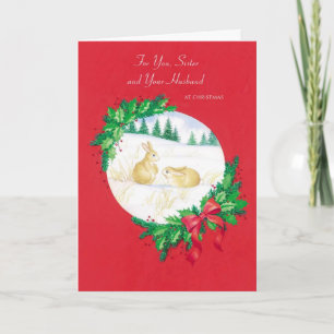 Cartes Pour Fêtes Annuelles Pour vous, soeur et votre mari à Noël