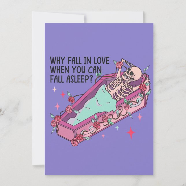 Cartes Pour Fêtes Annuelles Pourquoi tomber dans l'amour drôle Anti Valentine (Devant)