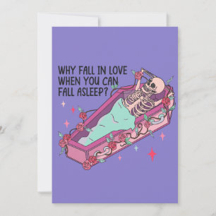 Cartes Pour Fêtes Annuelles Pourquoi tomber dans l'amour drôle Anti Valentine